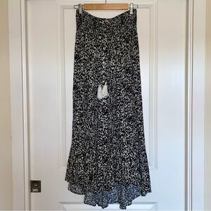 Rachel Zoe Boho Maxi Skirt with Mother of Pearl Buttons, MEDIUM